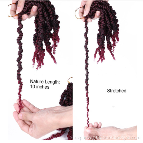 Passion Twist Hair Braiding 15strands Pre-twisted Spring Synthetic Bomb Spring Curly Pre-Twist Crochet Twist Hair